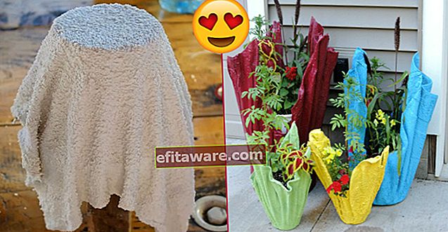 Die Methode, mit der Sie alte Handtücher in schöne Blumentöpfe verwandeln können
